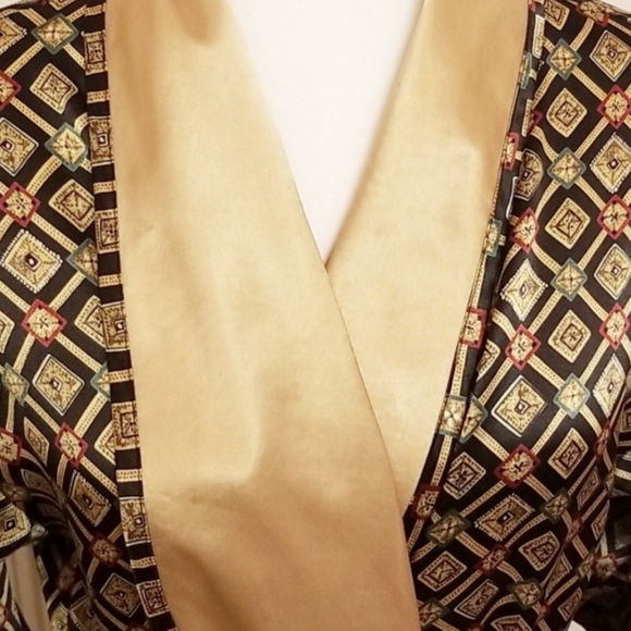 VICTORIA'S SECRET gold/navy print robe - Picture 2 of 7